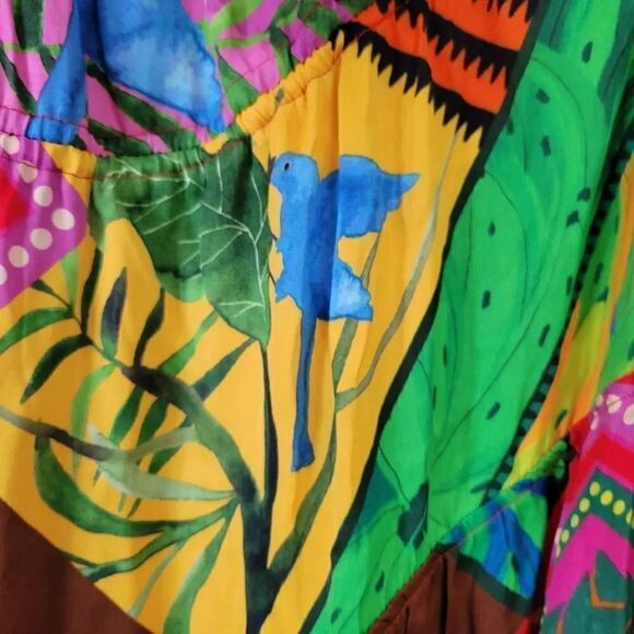 NWT ANTHROPOLOGIE FARM RIO SzM PALILA SPAGUETTI STRAPS FRINGED MIDI DRESS - Picture 10 of 14